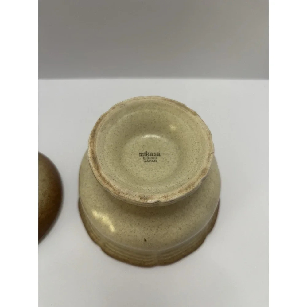 Mikasa WHOLE WHEAT E8000‎ Sugar Bowl w/Lid Japan